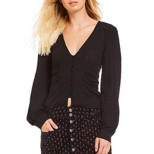 Free People Maise Button Front Blouse